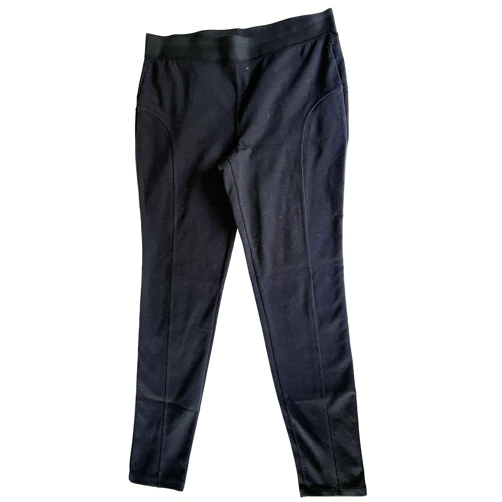 Michael Kors Leggings Womens Large Black Stretch Pull On Slim‎ Fit Yoga Pants